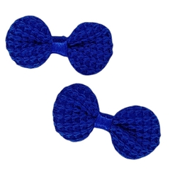 LACINHOS DE TRICOT (P - 3,5cm) pct com 10 unidades - Azul royal