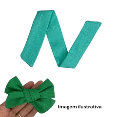 Laços de tecido - verde menta (2 unid.)