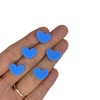 Aplique mini coração Azul (10 unid.) Acrílico