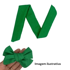 Laços de tecido - verde bandeira (2 unid.)