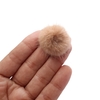 POMPOM ACHATADO PEQUENO 2,5cm (2 unidades) - Bege