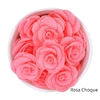 FLORZINHA DE TECIDO POLIÉSTER P 2,5cm - 10 unidades - Rosa Choque