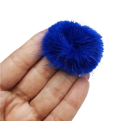 POMPOM ACHATADO MÉDIO 4,5CM (unidade) - Azul Royal