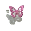 Aplique borboleta dupla - rosa claro (3 peças) Emborrachado