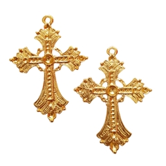 PINGENTE CRUCIFIXO DETALHADO G (unidade) - METAL DOURADO