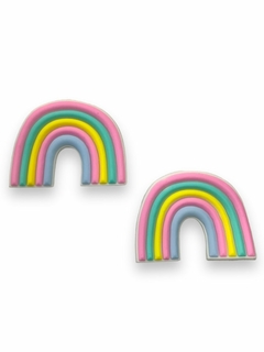 Aplique arco - íris candy colors (2 unid.) Emborrachado