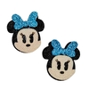 Aplique Minnie glitter pequena - lonita (2 unid.) - Azul