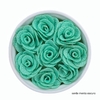 FLORZINHA DE TECIDO POLIÉSTER P 2,5cm - 10 unidades - Verde Menta Escuro