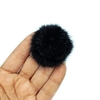 POMPOM ACHATADO MÉDIO 4,5CM (unidade) - Preto