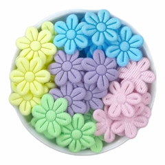 Mini Florzinha de tecido Candy Colors - 2cm (20 unidades)