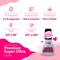 Cola Premium Black Glue Super Ultra 10ml - Cílios Brasil