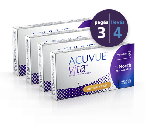Acuvue Vita Astigmatismo 4 cajas (x 24 lentes)