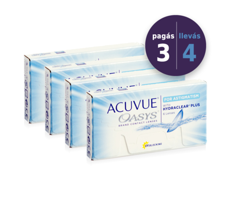Acuvue Oasys para Astigmatismo x 4 cajas (x 24 lentes)