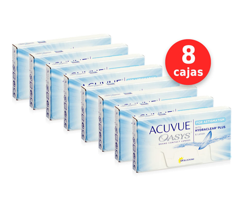 Acuvue Oasys para Astigmatismo x 8 cajas (x 48 lentes)