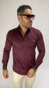 CAMISA ACETINADA MARSALA MLGN