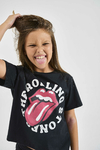 REMERA ROLLING CON TACHITAS NEGRO