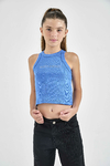 MUSCULOSA CON TACHITAS ANTI HERO AZUL