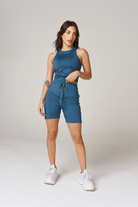 Musculosa Fit Petróleo - comprar online