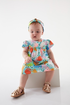Vestido Gatinhos Verde Água - Up Baby - comprar online