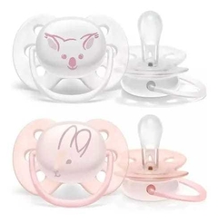 Chupeta Ultra Soft Decorada Dupla 0 a 6 meses menina - Avent