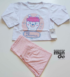 Pijama Longo Lhama - Cara de Sono