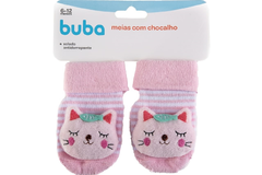 Meias Antiderrapantes com Chocalho Gatinha - Buba Baby - comprar online