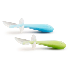 Conjunto de Colheres de Silicone Azul e Verde - Munchkin - comprar online