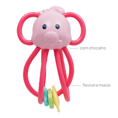 Elefantinho Chocalho Divertido Rosa - Buba Baby - comprar online