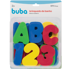 Brinquedo de Banho Letras e Números - Buba