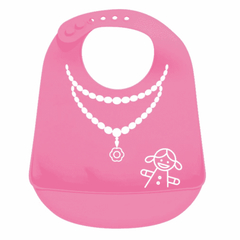 Babador em Silicone com Porta Migalhas Rosa - Buba - comprar online