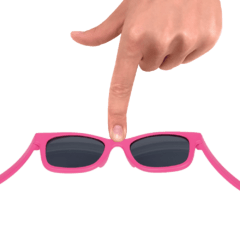 Óculos de Sol com Hastes Flexíveis Pink 3 a 36 meses - Buba Baby - Pequeno Mundo Imports - CNPJ: 27.082.934/0001-76