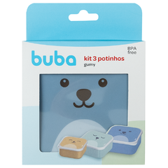 Kit 3 Potinhos Gumy Azul - Buba Baby na internet