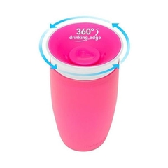 Copo Grande 360 com Tampa Rosa (296ml) - Munchkin - comprar online