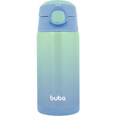 GARRAFA TÉRMICA EM INOX COM CANUDO AZUL E VERDE 400ML - BUBA BABY na internet