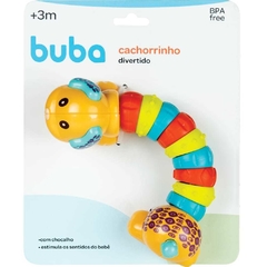 Cachorrinho Divertido com Chocalho e Mordedor Amarelo - Buba Baby - comprar online