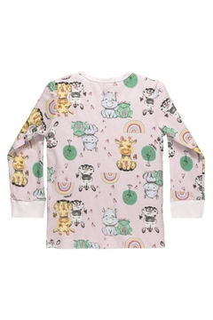 Pijama Longo Filhotes Raimbow Rosa - Up Baby - Pequeno Mundo Imports - CNPJ: 27.082.934/0001-76