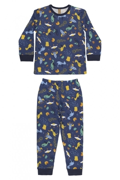 Pijama Longo Dragões no Espaço - Up Baby - comprar online