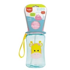 Garrafinha com Canudo Animal Fun Girafinha - Buba Baby - Pequeno Mundo Imports - CNPJ: 27.082.934/0001-76