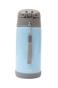 Garrafa Térmica Com Canudo 400Ml Gumy Azul - Buba Baby na internet