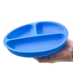 Prato de Silicone com Divisórias Azul - Clingo - comprar online