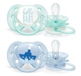 Chupeta Ultra Soft Decorada Dupla 0 a 6 meses menino - Avent - comprar online