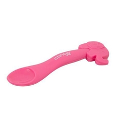 Colher de Silicone Elefante Rosa - Clingo - comprar online