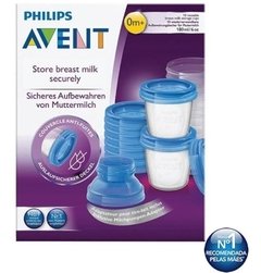 Kit de 10 Copinhos + 2 adaptadores para Leite Materno e Papinhas - Philips Avent na internet