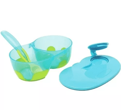 Kit Refeição com Divisória e Colher Azul - Buba Baby - comprar online