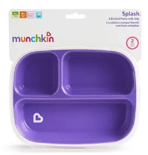 Conjunto 2 Pratos com Divisórias Rosa/Roxo - Munchkin na internet