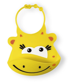 Babador em Silicone com Cata-Migalhas Girafa - Multikids