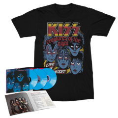 KISS LP CREATURES OF THE NIGHT 40TH ANNIVERSARY DELUXE EDITION VINIL COLORIDO BLUE 2022 (3LP) / T-SHIRT BUNDLE XL