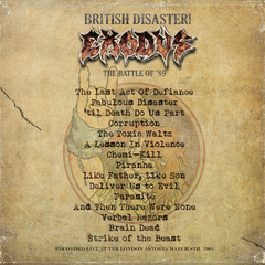 EXODUS LP BRITISH DISASTER: THE BATTLE OF '89 (LIVE AT ASTORIA!) VINIL GOLD 2024 02-LPS na internet