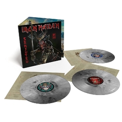 IRON MAIDEN LP SENJUTSU VINIL COLORIDO SILVER & BLACK MARBLE 2021 03-LPS PARLOPHONE