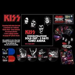 KISS SOLD-OUT - 3 DAYS AT COBO ARENA VINIL "4LP BLUE OR RED COLOURED VINYL" 2023